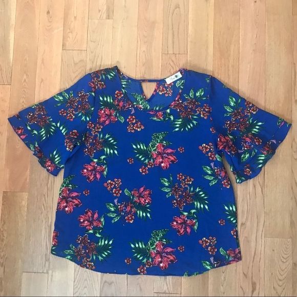 Floral Blue Blouse - Picture 8 of 8